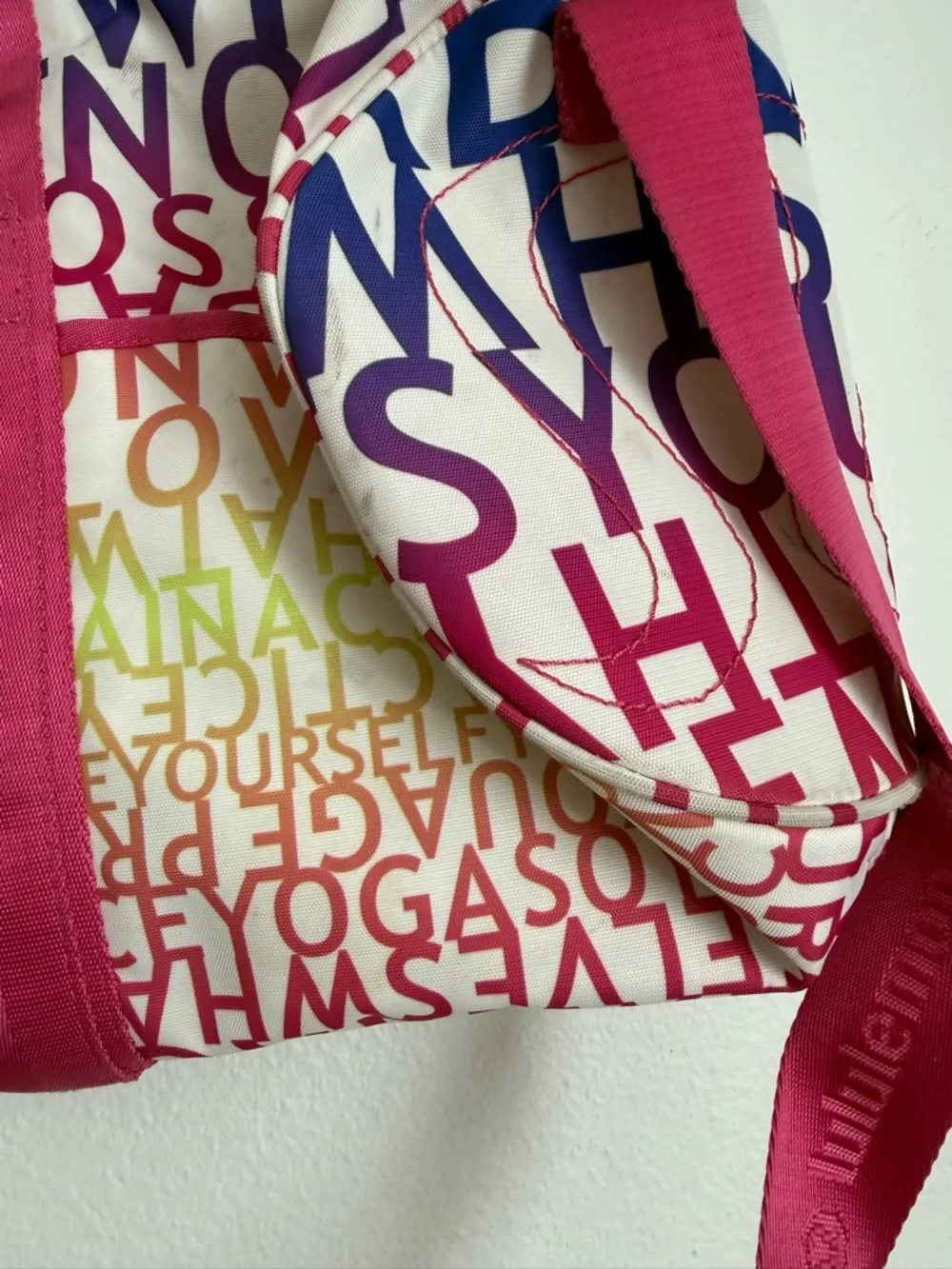 lululemon athletica Pink Multi Letter-Print Travel Duffel Bag - Picture 3 of 13